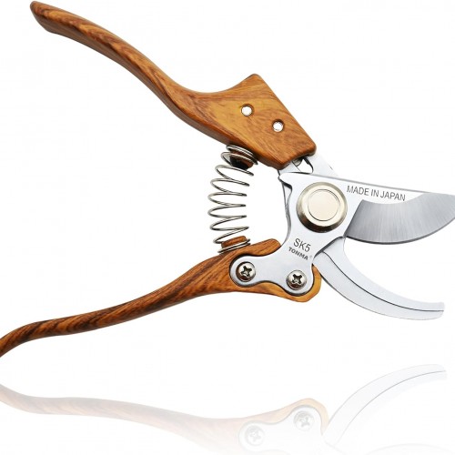 TONMA Bypass Pruning Shears [Made in Japan] 8 inches Professional Garden Shears, Japanese Secateurs Hand Pruner Hedge Clippers, Aluminum Alloy Handle