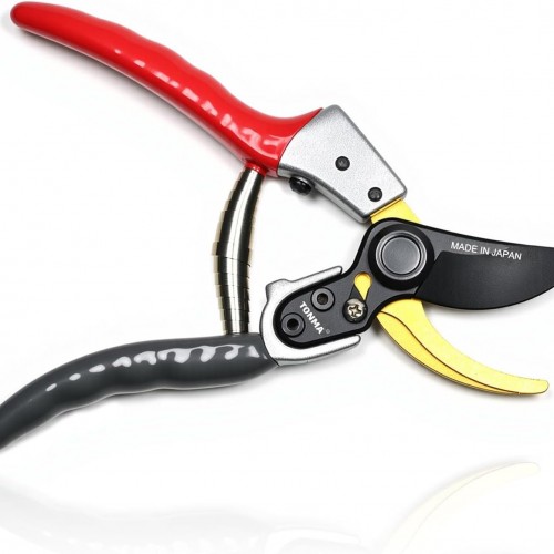 TONMA Bypass Pruning Shears [Made in Japan] 8 Inch Heavy Duty Garden Shears for Gardening, Professional Hand Pruners Garden Clippers with Japanese SK4 Steel Blades, Ergonomic Non-Slip Grip